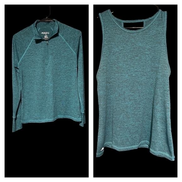2 for 1 Ideology Matching Set 1/4 zip Performance Pullover & Keyhole Tank Small - Picture 1 of 12